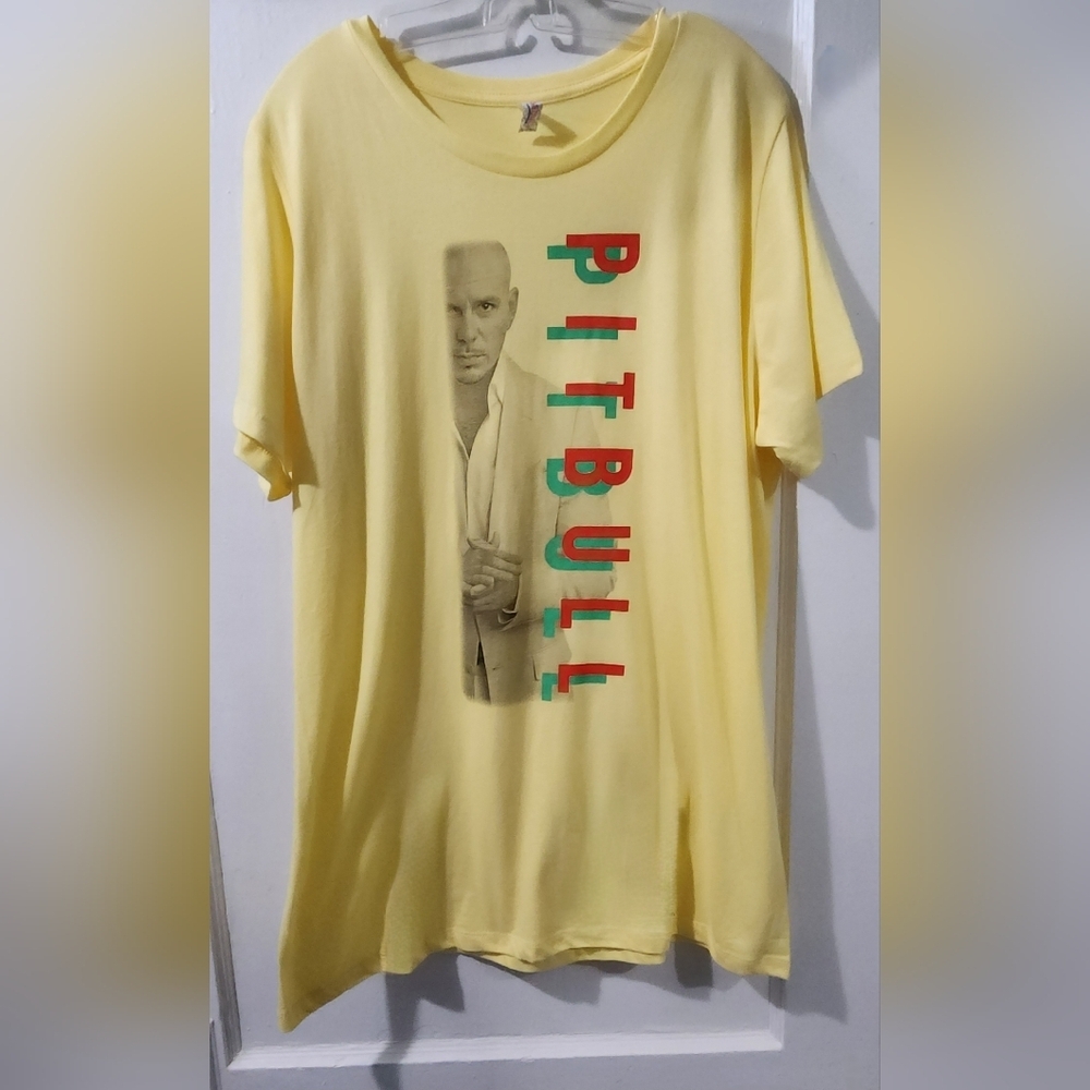 Pitbull Yellow Graphic Tee size 2XL